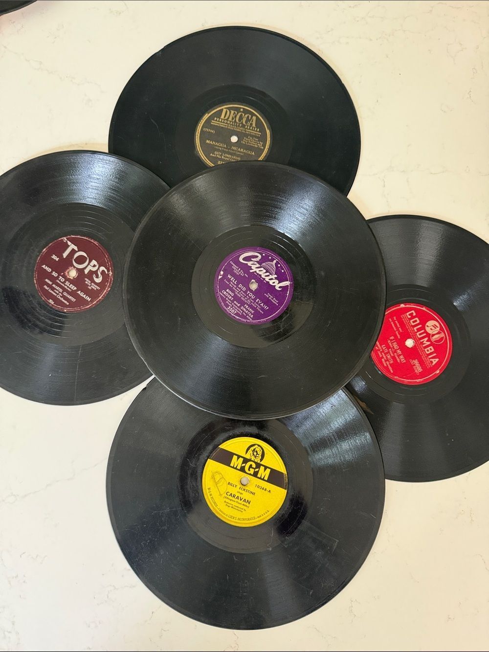 Lot of 5 Vinyl record 78s.  Vintage.